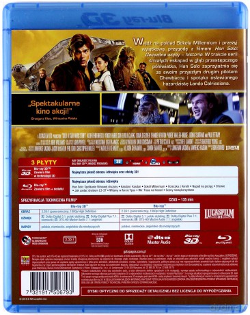 Han Solo: Gwiezdne wojny - historie (Star Wars) [Blu-Ray 3D]+[2xBlu-Ray]