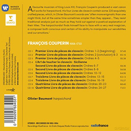 Olivier Baumont: Couperin: Complete Works For Harpsichord [10CD]