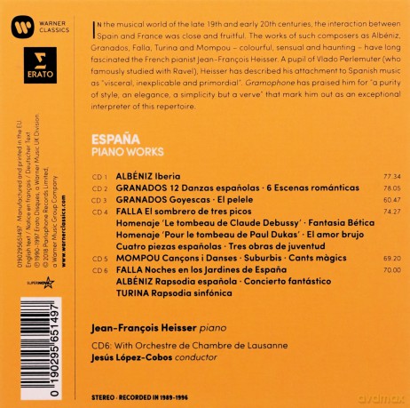 Jean-Francois Heisser: Espana: Albeniz, Falla, Granados, Mompou, Turina [6CD]