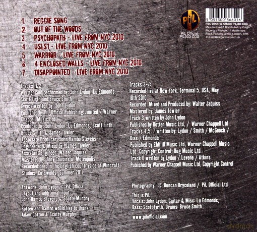 Public Image Limited: Reggie Song [CD]