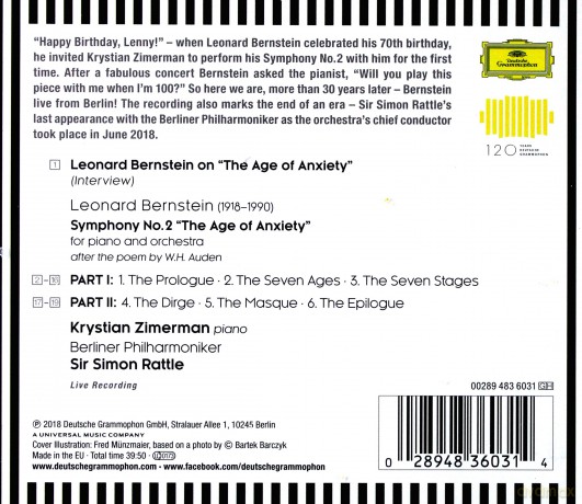 Krystian Zimerman: Bernstein Symphony No. 2 (PL) [CD]
