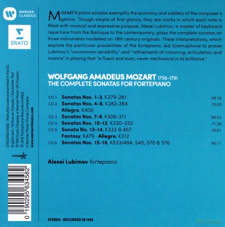 Lubimov: Mozart: Complete Sonatas For Fortepiano [6CD]