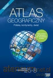 Atlas geograficzny Szkoła podstawowa Polska, kontynenty, świat [KSIĄŻKA]