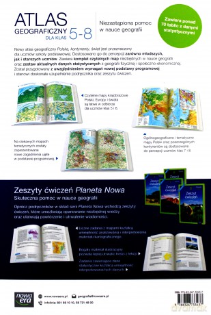 Atlas geograficzny Szkoła podstawowa Polska, kontynenty, świat [KSIĄŻKA]