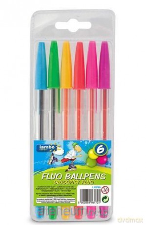 Długopisy fluorescencyjne 6 kolorów