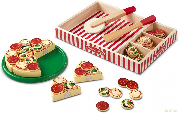 Drewniany zestaw Pizza party