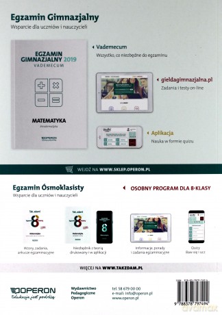 Egzamin gimnazjalny - Testy matematyka 2019 [KSIĄŻKA]