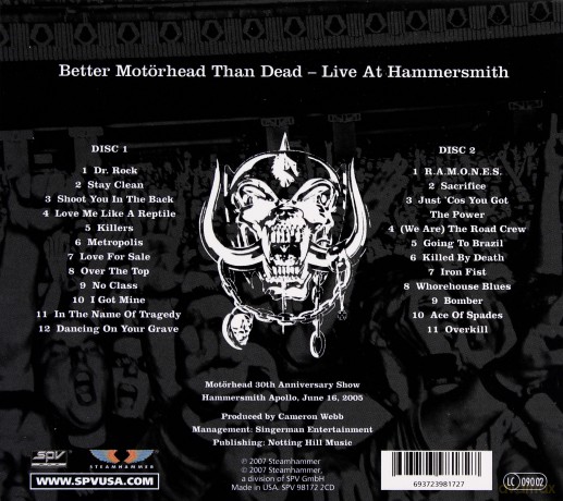 Motorhead: Better Motorhead Than Dead (digipack) [2CD]