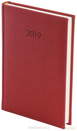 Kalendarz 2019 A5 Dzienny Vivella Czerwony [KALENDARZ]