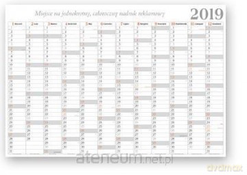 Kalendarz 2019 Biurowy Plener BF7 [KALENDARZ]