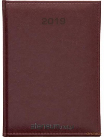Kalendarz 2019 Dzienny A4 Nebraska bordo [KALENDARZ]
