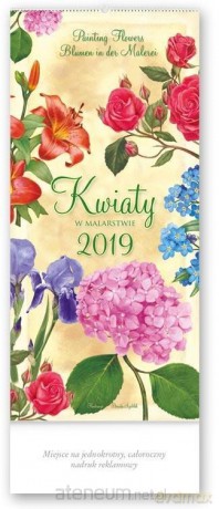 Kalendarz 2019 Trójdzielny Kwiaty [KALENDARZ]