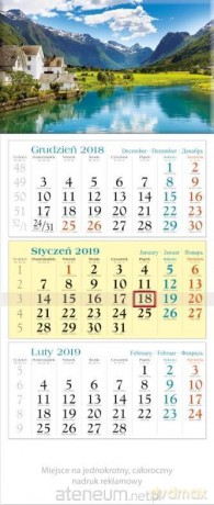 Kalendarz 2019 Trójdzielny Lato KT10 [KALENDARZ]