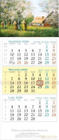 Kalendarz 2019 Trójdzielny Sad KT14 [KALENDARZ]