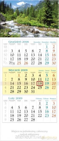 Kalendarz 2019 Trójdzielny Strumień KT4 [KALENDARZ]
