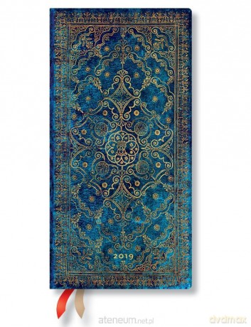 Kalendarz książkowy slim 2019 12M Azure [KALENDARZ]