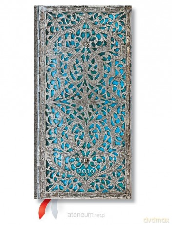 Kalendarz książkowy slim 2019 12M Maya Blue [KALENDARZ]