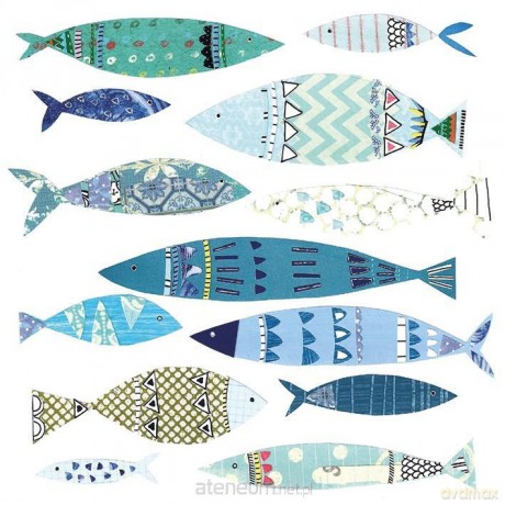 Karnet kwadrat z kopertą Blue Shoal
