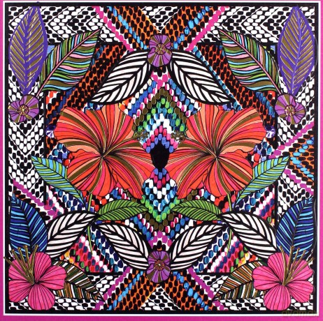 Karnet kwadrat z kopertą Floral Embroidery