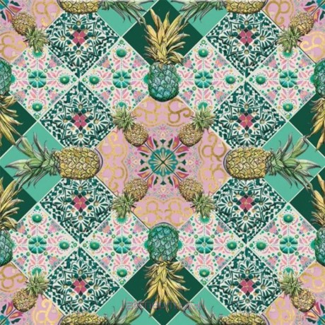 Karnet kwadrat z kopertą Pineapple Tile
