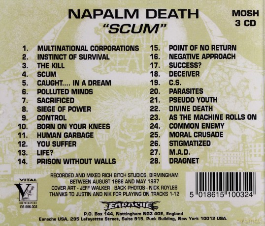Napalm Death: Scum [CD]