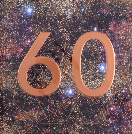 Karnet kwadrat z kopertą Urodziny 60