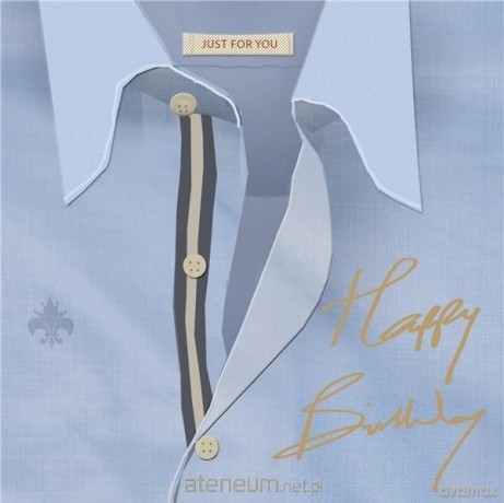 Karnet kwadrat z kopertą Urodziny Birthday Shirt