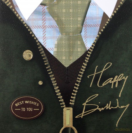 Karnet kwadrat z kopertą Urodziny Birthday Wax Jac