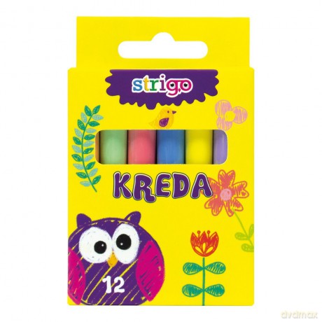 Kreda niepyląca 12 kolorów