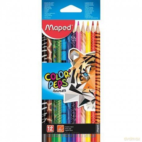 Kredki Colorpeps Animal 12 kolorów