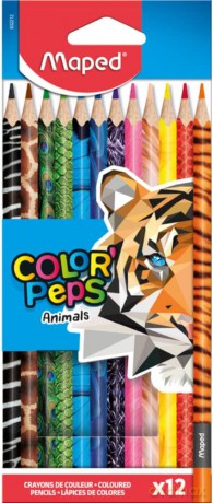 Kredki Colorpeps Animal 12 kolorów