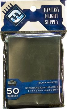 FFG Standard Card Game Sleeves - Black Czarne 50 [GRA]
