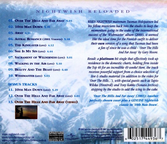 Nightwish: Over The Hills [CD]