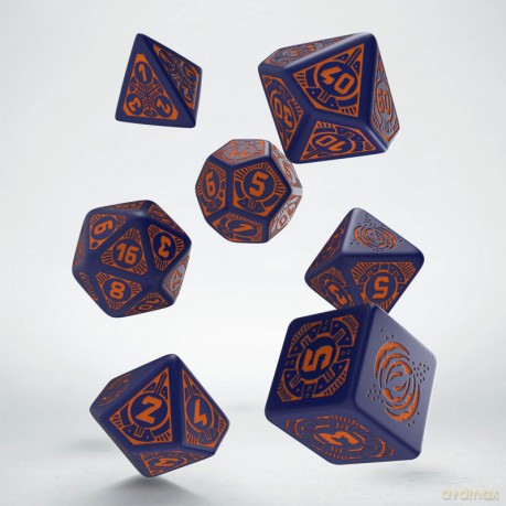 Komplet kości - Starfinder: Dead Suns - Niebiesko-pomarańczowy [GRA]