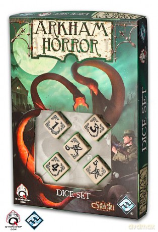Komplet Kości "Arkham Horror" - Beżowo-czarny [GRA]