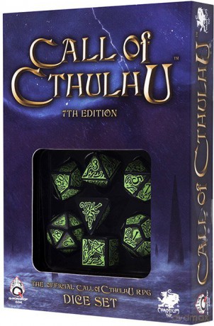 Komplet Kości "Zew Cthulhu" 7th Edition - Czarno-zielony [GRA]