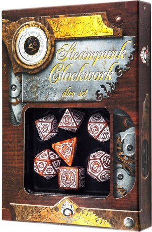Komplet Steampunk - Clockwork - Karmelowo-Biały [GRA]
