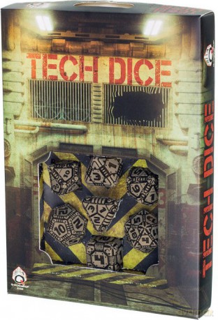 Komplet Tech Dice - Beżowo-czarny [GRA]