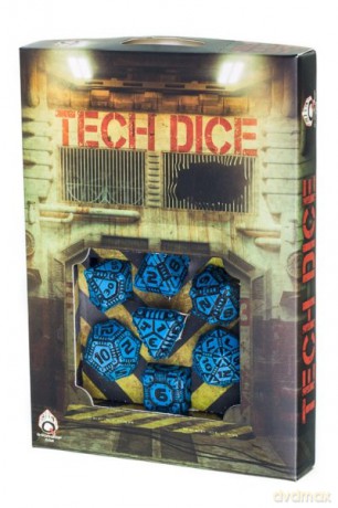 Komplet Tech Dice - Niebiesko-czarny [GRA]