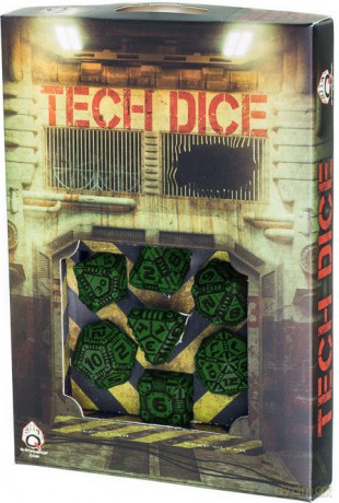 Komplet Tech Dice - Zielono-czarny [GRA]