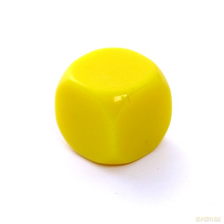 Kość REBEL matowa 6 Ścian - 16 mm - Bez symboli - Żółta [GRA]