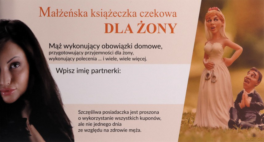 Małżeńska Książeczka Czekowa - Dla Żony [GRA]