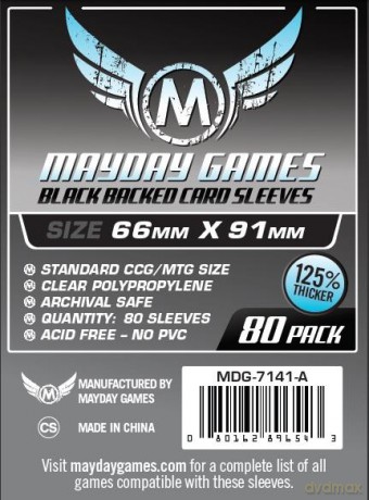 MAYDAY Koszulki Black Backed 66x91mm 80 [GRA]