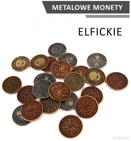 Metalowe Monety - Elfickie zestaw 24 monet [GRA]