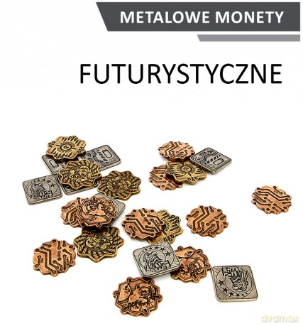 Metalowe Monety - Futurystyczne zestaw 24 monet [GRA]