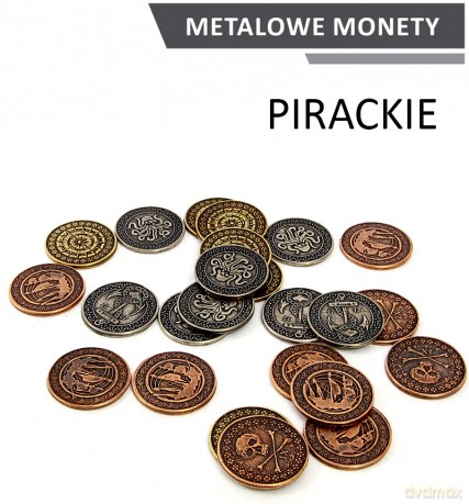 Metalowe Monety - Pirackie zestaw 24 monet [GRA]