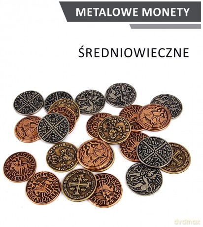 Metalowe monety - Średniowieczne zestaw 24 monet [GRA]