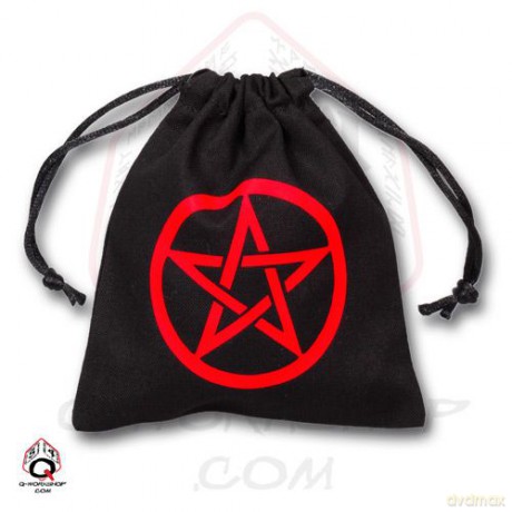 Sakiewka Pentagram - Czarno-czerwona [GRA]