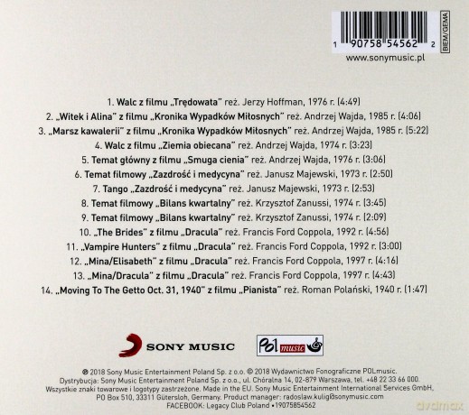 Wojciech Kilar Muzyka Filmowa [CD]