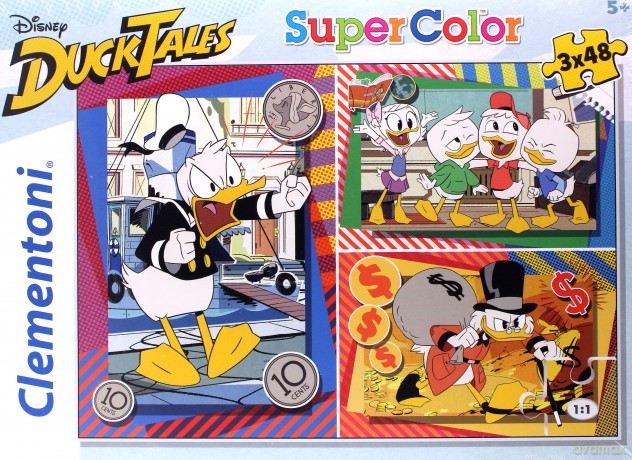CLEMENTONI 3x48 el. Super Kolor Kacze Opowieści [PUZZLE]